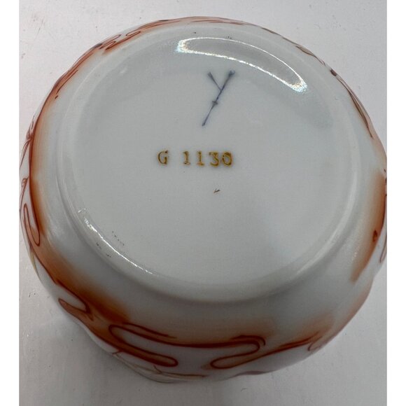 Vtg japanese Rice Bowl Floral, Gold Trim G 1130 - Picture 5 of 5